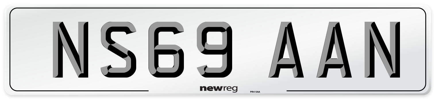 NS69 AAN Number Plate from New Reg